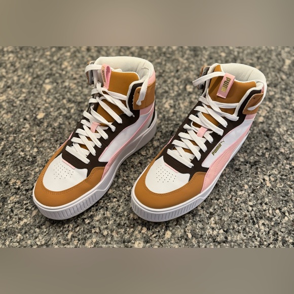 Puma Shoes - PUMA KARMEN REBELLE 2" HI PLATFORM UNISEX MEN 9.5 = WOMEN 11 WHITE/COCO SHOES